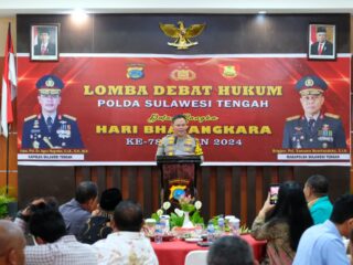 Lomba Debat Hukum Hari Bhayangkara ke-78 Polda Sulteng | Foto : Istimewah