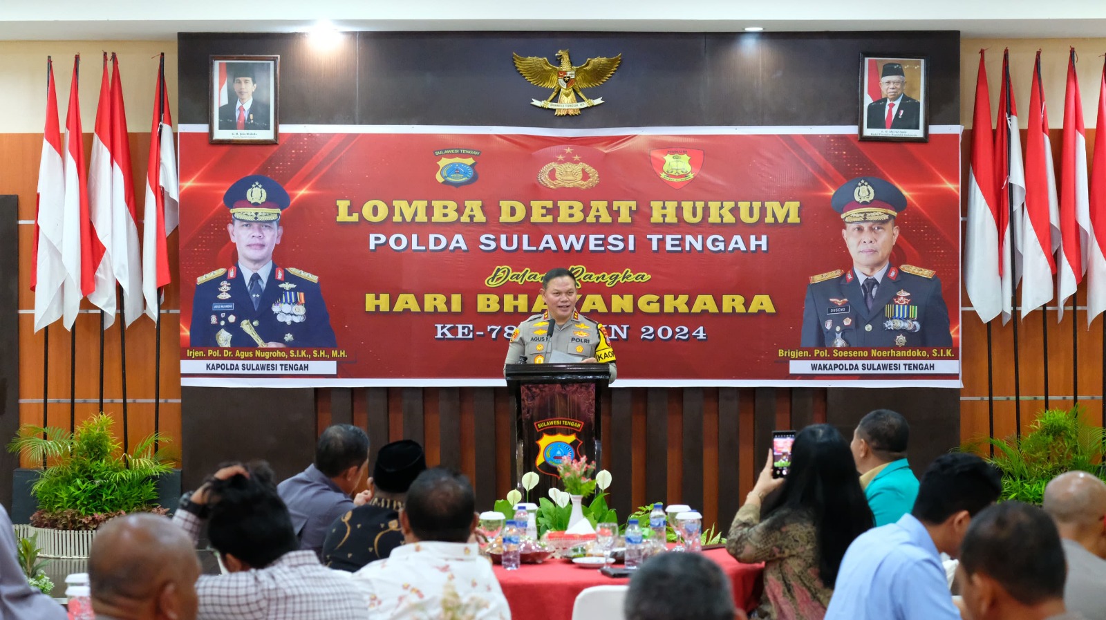 Lomba Debat Hukum Hari Bhayangkara ke-78 Polda Sulteng | Foto : Istimewah