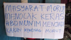Kakankemenag Morowali Utara Digerebek Warga, Bersama Seorang Perempuan.